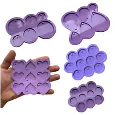 Molde Silicone Resina Varios Modelos 3mm Brinco Pingente Acessório