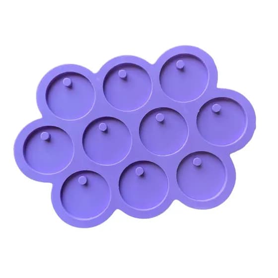 Molde Silicone Bolinha 3cm 10 Cav Resina 3mm Pingente A2