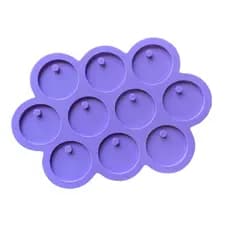 Molde Silicone Bolinha 3cm 10 Cav Resina 3mm Pingente A2