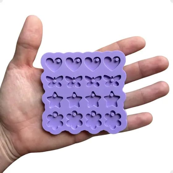 Molde Silicone Pingentes Resina 3mm Chaveiro Artesanato A27