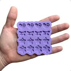 Molde Silicone Pingentes Resina 3mm Chaveiro Artesanato A27