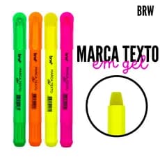 Caneta Marca Texto Em Gel Kit 4 Cores