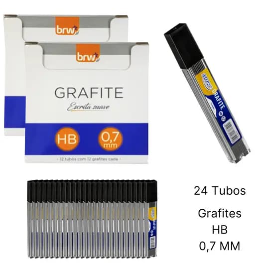 Grafite HB 0.7 MM Caixa com 24 Tubos