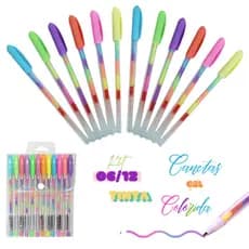 Canetas Gel Rainbow tinta Multicores