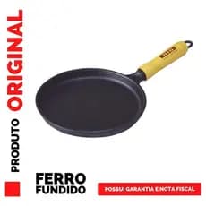 Frigideira Tapioca Oficial Ferro Fundido Panela Mineira Tapioqueira Redonda