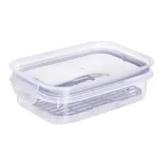 Potes Hermético Porta Frios Com Travas Cesto Escorredor 500ml Frutas Vegetais Alimentos