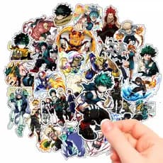 Adesivo Anime Boku no Hero Academia até 100 Adesivos Figurinha Midoriya, Bakugo, Todoroki, All Might