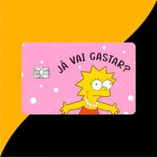 Adesivo para Cartão de Credito Lisa Simpson - Já vai Gastar?  Película para cartão Skin Card a Prova d'água