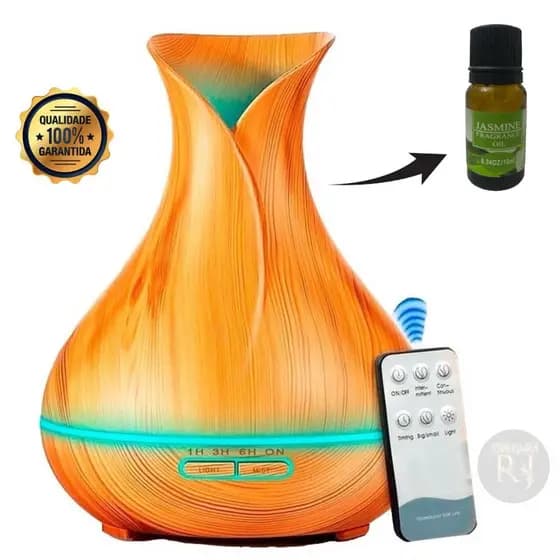 Difusor Aromatizador Umidificador Ultrassônico 7 Cor Madeira