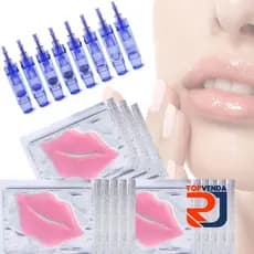 Hidra Gloss Kit 10 Cartuchos Dermapen E Kit 20 Mascara Labial