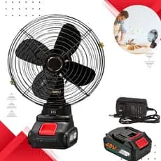 Ventilador Portátil Bateria 48v + De Mesa Acampamento Portátil Recarregável Bateria Tufão Vento