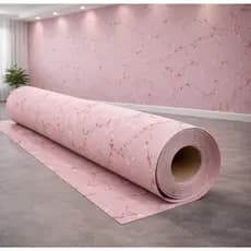Papel de Parede Vinílico Adesivo Estampa de Mármore Rosa Quarto Salão Moderno