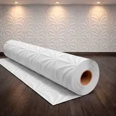 Papel de Parede Resistente Branco Decoração Casa Sala Quarto Adesivo Luxo