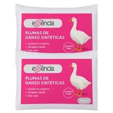 Kit 2 Travesseiro Pluma de Ganso Descanso Antiacaro 70x50cm Toque Suave