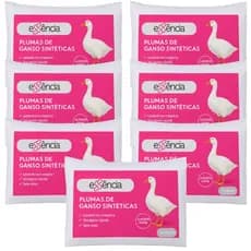 Kit 7 Travesseiro Pluma de Ganso Toque Macio Descanso Antiacaro 70x50cm Luxo