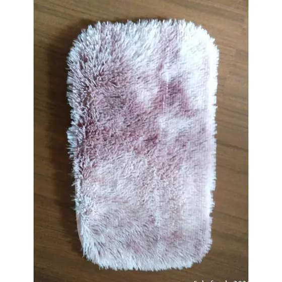 Tapete 0,55 X 1,00 Peludo Felpudo 40mm Sala Shaggy ROSE MESC