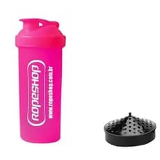 Coqueteleira Shakeira RopeShop 700 ml com Peneira Rosa