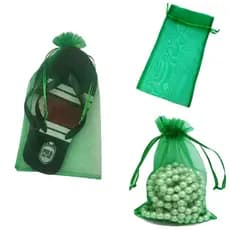 20 Sacos / Saquinhos de Organza 20x35cm -  cor: Verde P/ Chinelos ou Lembrancinhas