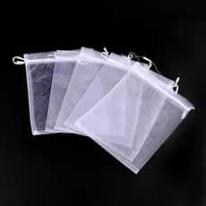15 Sacos de Organza, Saquinho medida 30x40cm Cor:  Brancos - para maternidade ou sapatos