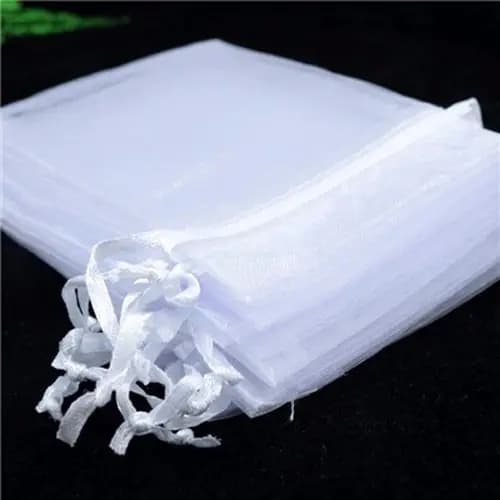 40 Saquinhos Organza, Sacos Brancos 12x17 Cm para Lembrancinhas