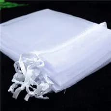 40 Saquinhos Organza, Sacos Brancos 12x17 Cm para Lembrancinhas