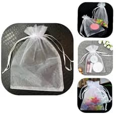 25 Saquinhos Organza, Sacos Brancos 15x20 Cm Lembrancinhas