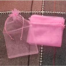 30 Saquinhos Organza cor: Rosa 20x30cm Canecas, Toalha, Copos
