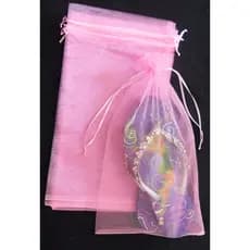 20 Saquinhos De Organza 20x35cm Sacos Rosa Para Chinelo