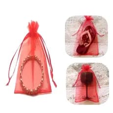 Sacolinhas, Saquinhos de Organza - COR: VERMELHO P/ Chinelos, presente TAMANHO: 20x35cm