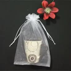 20 Sacos, Sacolinhas de Organza, Saquinhos cor: Branco - Tamanho: 20x30cm - Ideal para embalar presentes, taças, canecas