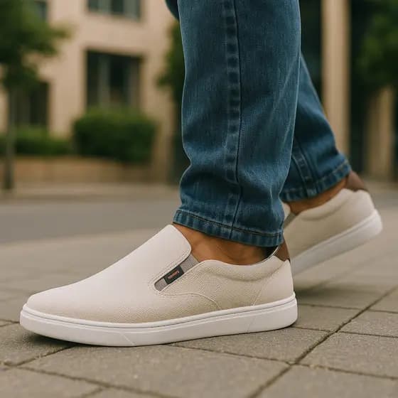 Tênis Masculino Slip on Sapatênis Casual Confortável Dia a Dia