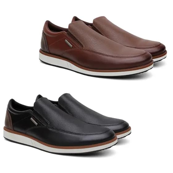 Kit 2 Tênis Masculinos Social Elegante Formal