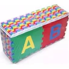 Tapete Infantil Eva Alfanumérico 28cm x 28cm x 8mm Kit Com 36 Peças - Mix Click.