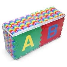 Alfabeto Eva Tapete - 26 Peças - 28cm x 28cm x 8cm - Colchonete Tatame Bebê Infantil - Mix Click.