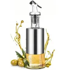 Galheteiro Vidro 200ml Com Dosador Porta Azeite Vinagre Inox