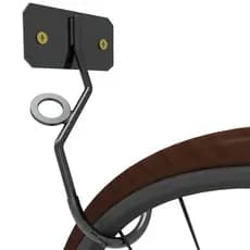 Suporte Gancho Vertical p/ Bicicleta c/ Sistema p/ Fixar Cadeado na Parede