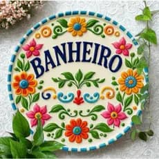 Placas Quadro Decorativo Informativo Toalete WC Decoração Casa Banheiro Moderno Charme Quadrinho