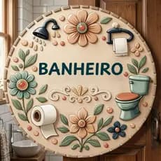 Quadro Placa Decorativa Banheiro Colorido Informativo Vintage Alta Definição Charmoso Bar Escritorio