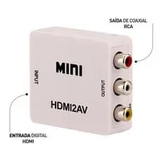 KIT 05 PCS ATACADO MINI Adaptador Conversor De HDtv2AV
