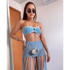 Conjunto Nina em crochê (varias cores a pronta entrega)