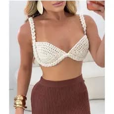 Top Trama Fashion em crochê (varias cores a pronta entrega)