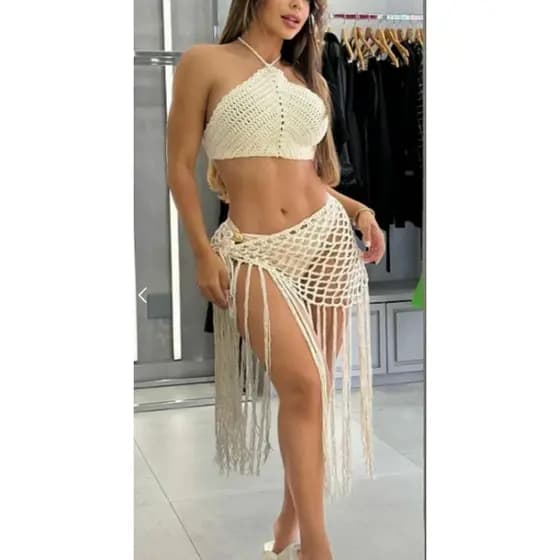 Conjunto em crochê Maresia