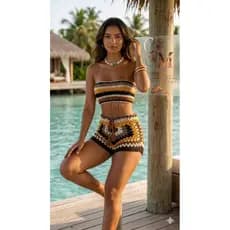 conjunto crochê blogueira            (modelo tomara que caia não colocamos alça)