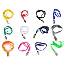 Cordão para Crachá 9mm Liso C/ Clips Jacaré Fixo | 10 unidades