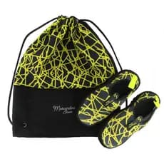 Kit nautico de acampamento com 1 sapatilha e 1 mochila de cordinha para pesca, praia, rio, cachoeira, sapatilha com sola antiderrapante super leve e muito confortavel