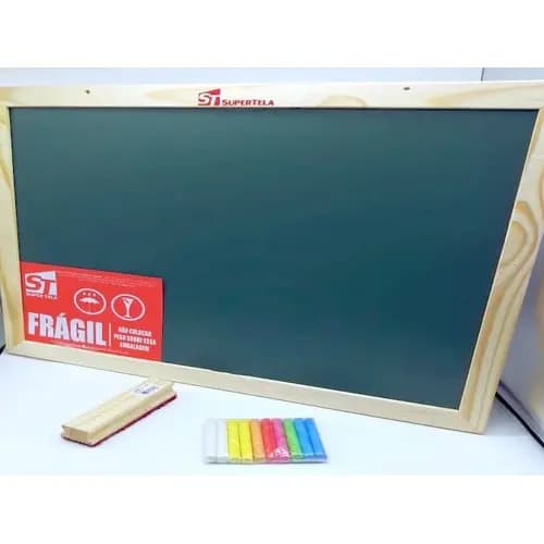 Lousa quadro Escolar 40x30 - Acompanha Giz e apagador