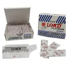 100 Lâminas De Barbear Lord Platinum Original- Meia Lâmina L.100bp