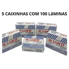 500 Lâminas De Barbear Lord Platinum Original- Meia Lâmina L.100bp