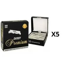 500 Lâminas De Barbear Derby Premium 1/2 Meia Lâmina