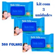 Toalhas Umedecidas Bebê Feliz 03 Pacotes Com 120 Unidades